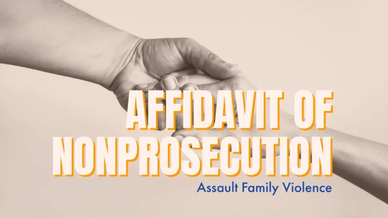 Affidavit of Nonprosecution